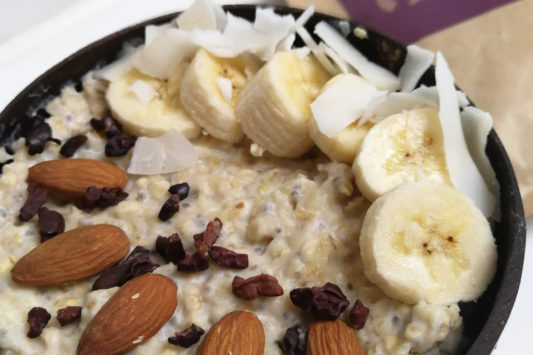 Powerfrühstück Bananen Porridge