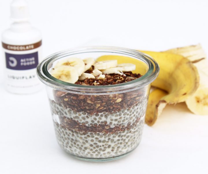 Proteinreicher Schokoladen-Chia Pudding