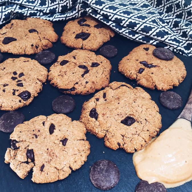 vegane Erdnussbutter Cookies