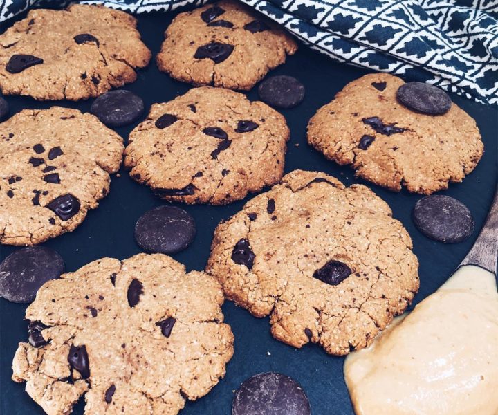 vegane Erdnussbutter Cookies