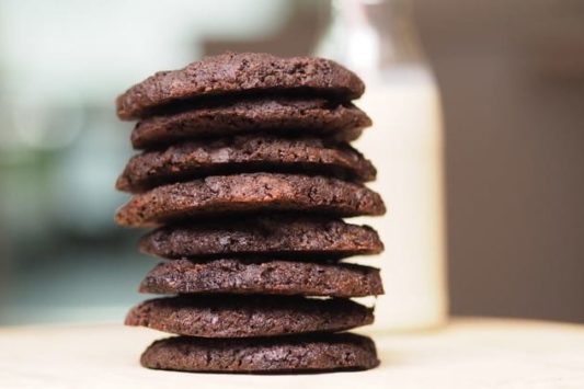 vegane double Chocolate Cookies