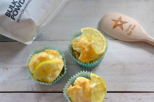 proteinkage citron marengs cupcake