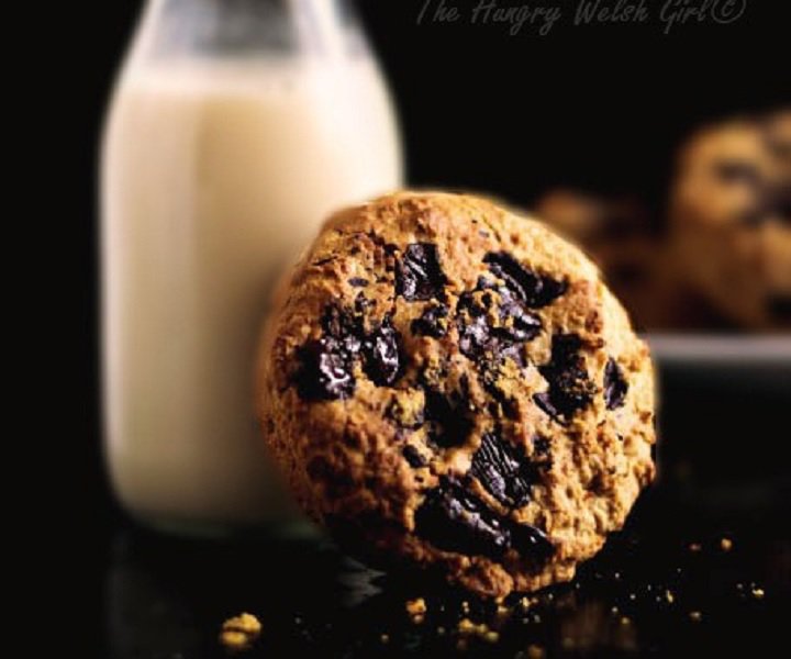 vegansk chocolate chip cookie