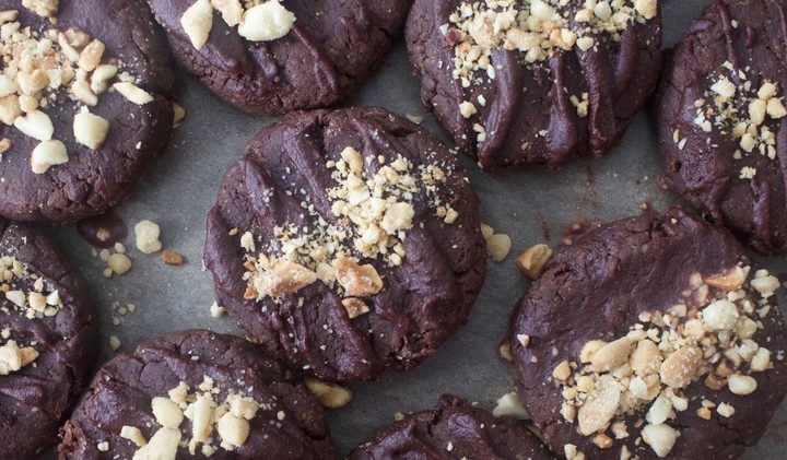 veganske chokolade peanut protein cookies