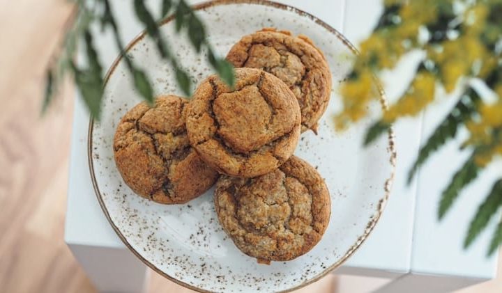 Banan og peanutbutter muffins