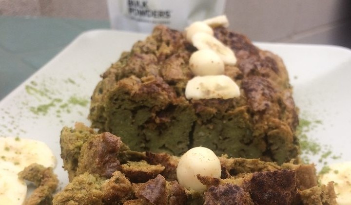 bizcocho de té matcha