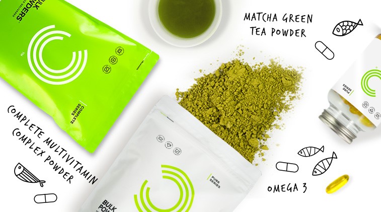 Complete Multivitamin Omega 3 Matcha Green tea | Bulk Powders®