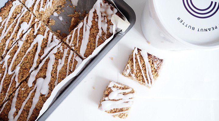 Vegan flapjacks met pindakaas recept bulk powders