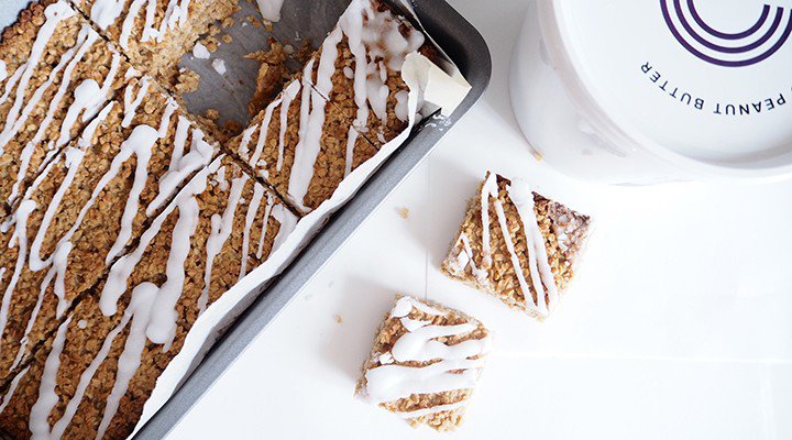 Vegan flapjacks met pindakaas recept bulk powders