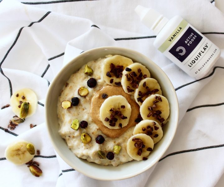 Protein ontbijt met havermout en liquiflav bulk powders