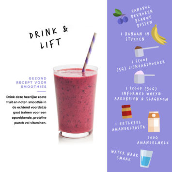Drink & Lift ontbijt smoothie - recept - bulk powders nl