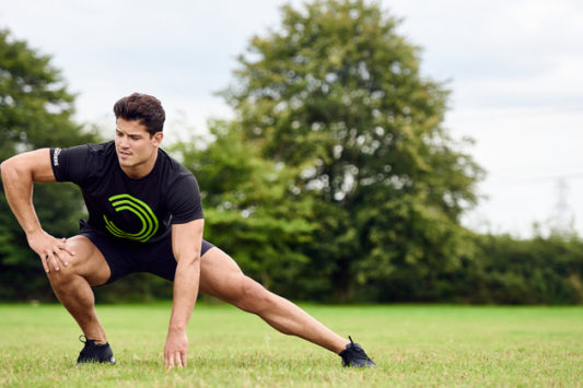 Man stretching - bulk powders