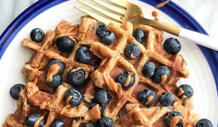 BULK POWDERS vegan wafels recept met pindakaas