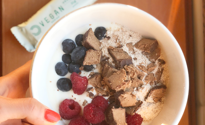 receita pequeno almoço vegan bowl