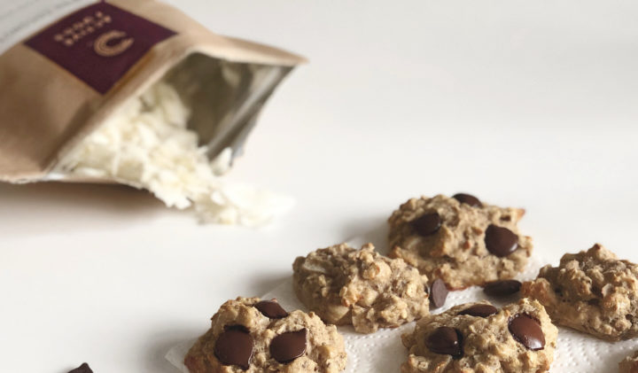 Receita de bolachas com pedaços de chocolate e proteina