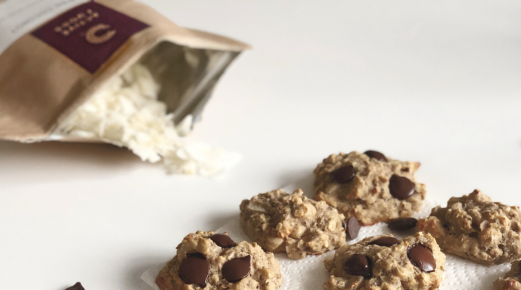 Receita de bolachas com pedaços de chocolate e proteina