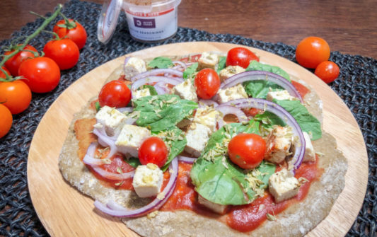 receita base pizza vegan