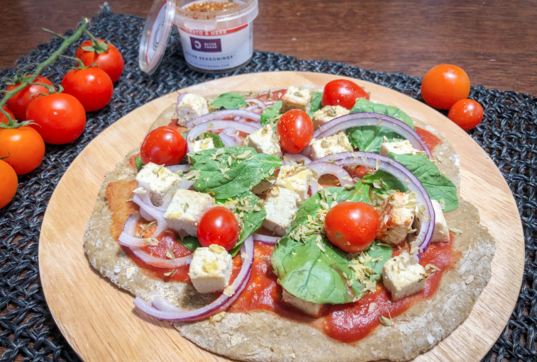 receita base pizza vegan