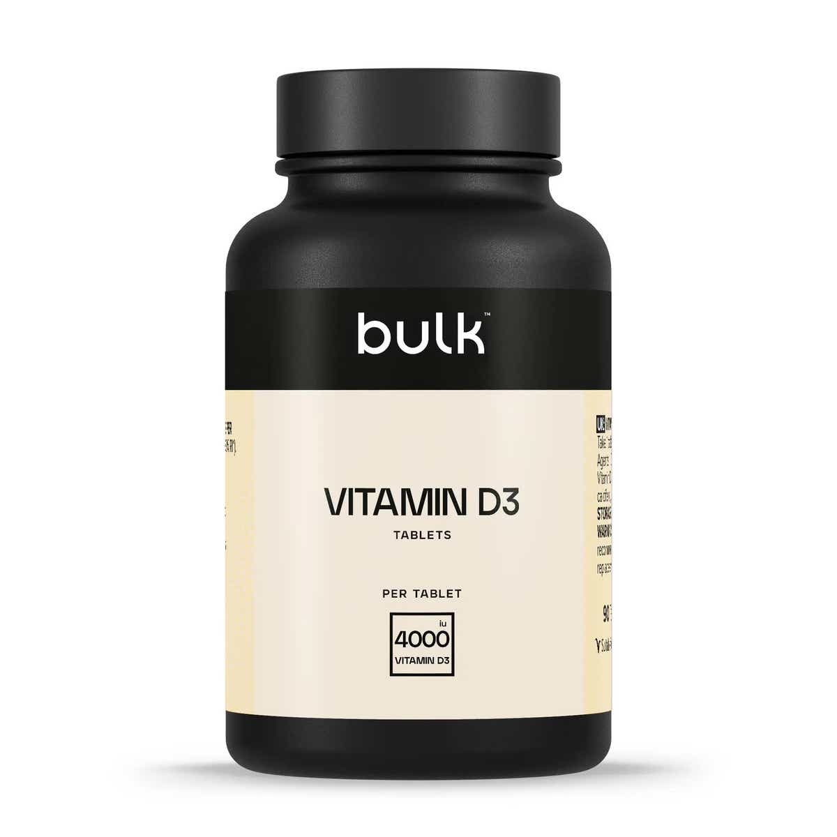 Vitamin D3 tabletter | Muskel- och benstöd | Bulk™