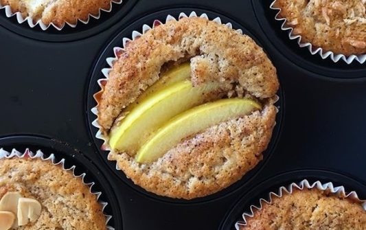 Proteinrika Äppelpajmuffins