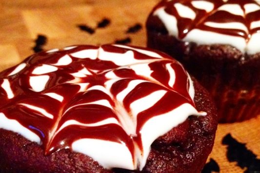 Spooky Chocolate Gingerbread Cupcakes