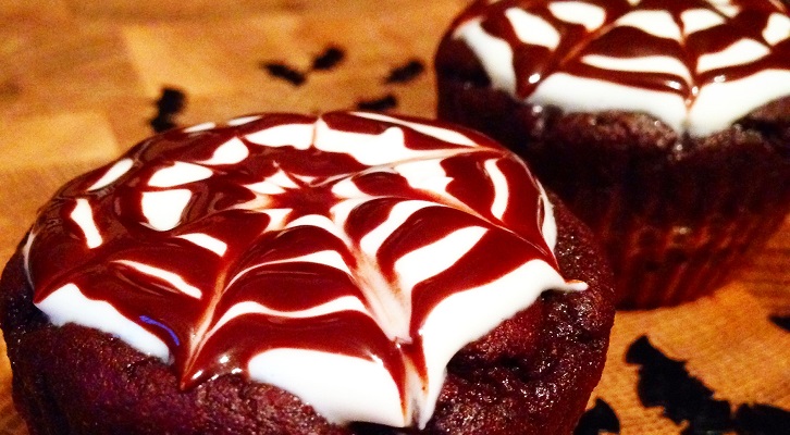 Spooky Chocolate Gingerbread Cupcakes