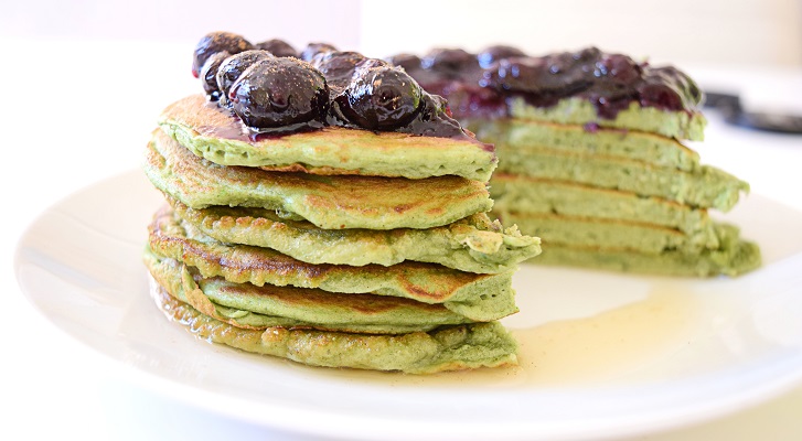 Spinach Blueberry Pancakes Recipe