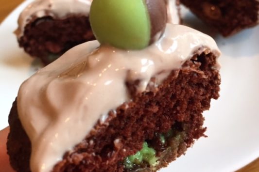 Chocolate Mint Protein Cupcake