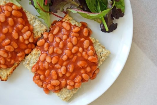 Beans on Chia Flatbread recipe