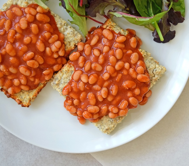 Baked Beans on Flatbread