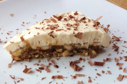 High Protein Sugar Free Banoffee Pie