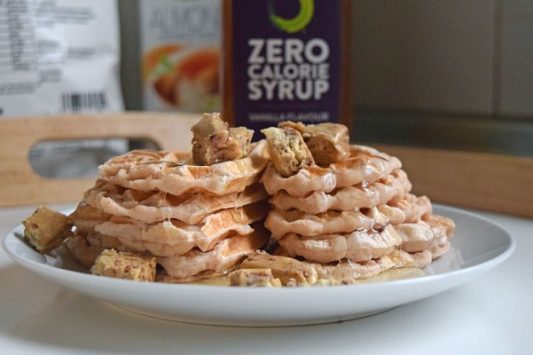 Strawberry Protein Waffles