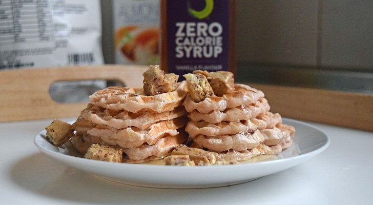 Strawberry Protein Waffles