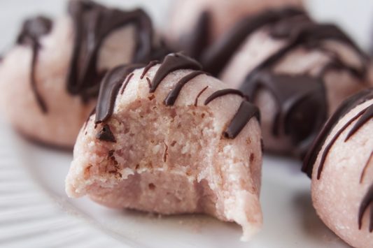 Strawberry Protein Truffles