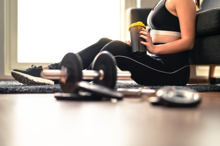 young girl and her recovery after working out