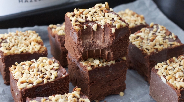 Chocolate Hazelnut Fudge Bites