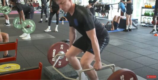 trap bar deadlift football